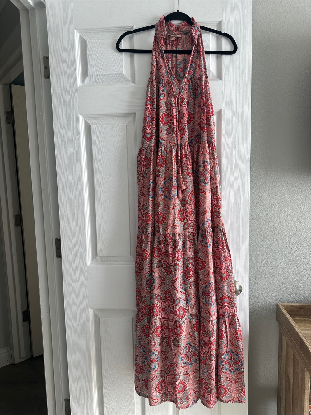 BOEMO Maxi Dress in Pink multicolor Paisley